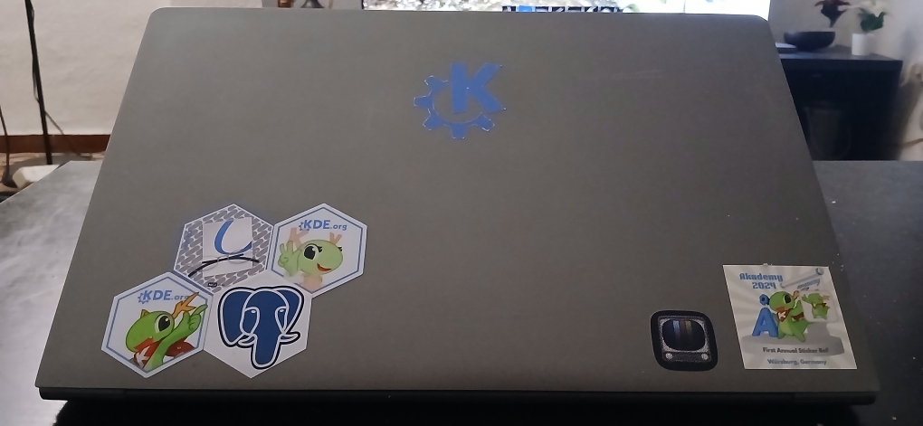 My laptop with some stikers