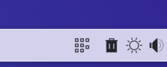 Fifteen Puzzle widget in panel showing new symbolic icon