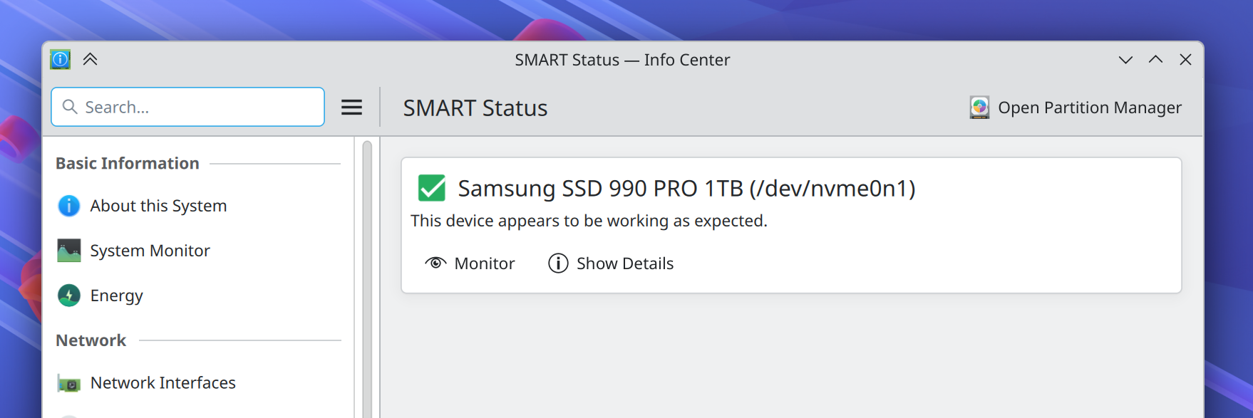 Nicer presentation for S.M.A.R.T.-monitored disks