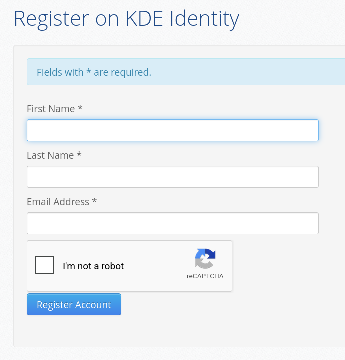 Image showing the fields to be filled by the user