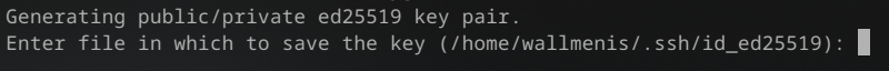 Image showing the output of ssh-keygen