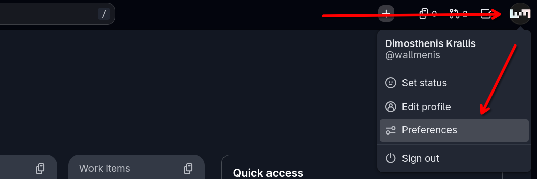 Image showing where Preferences is