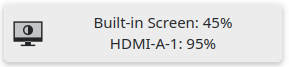 OSD indicator with display names and percentages both as text