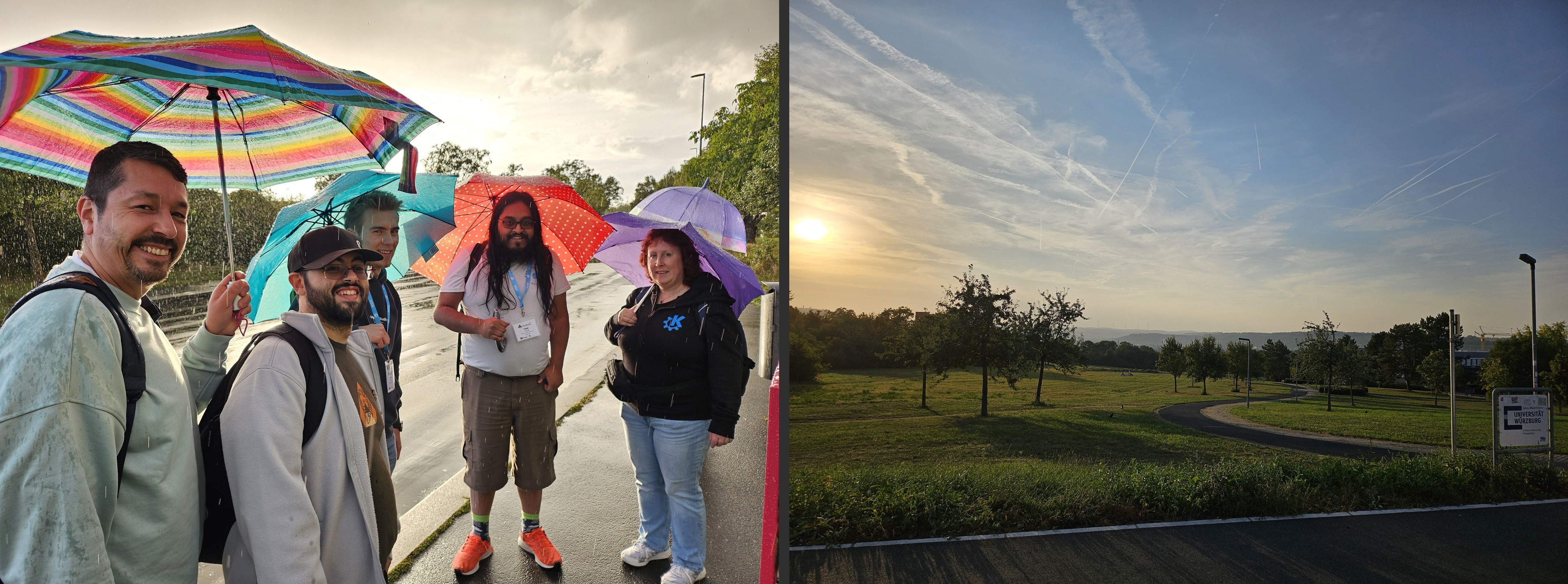 German bus stops have the nicest sunsets. Also rainbows!